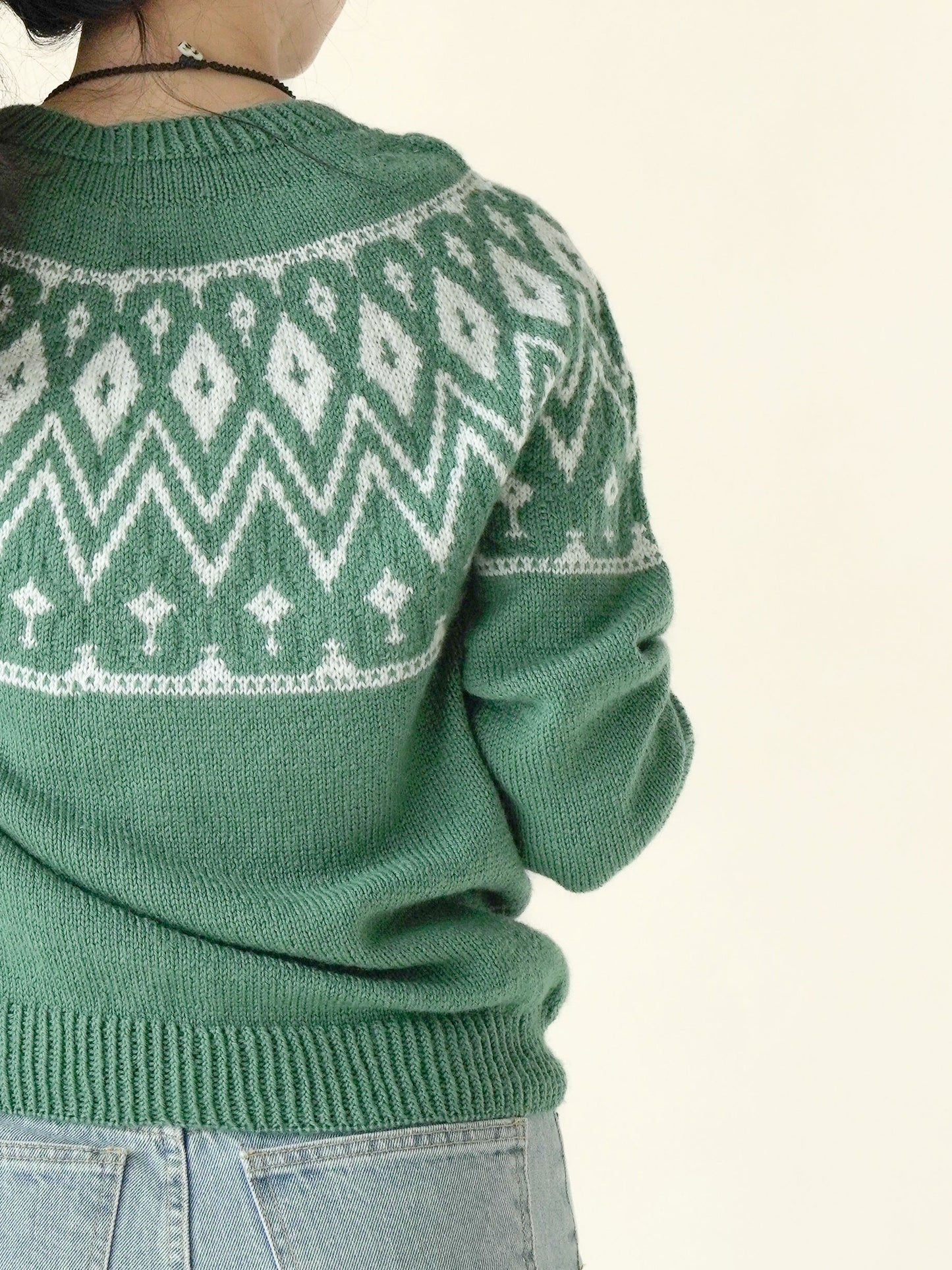 [PDF 도안] 메리노블렌드 배색 탑다운 스웨터