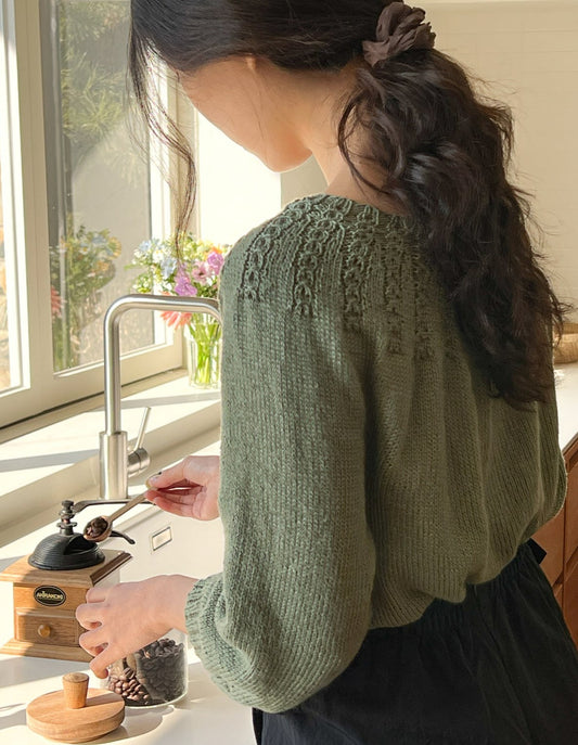 [PDF 도안] 노트무늬 요크 탑다운 스웨터